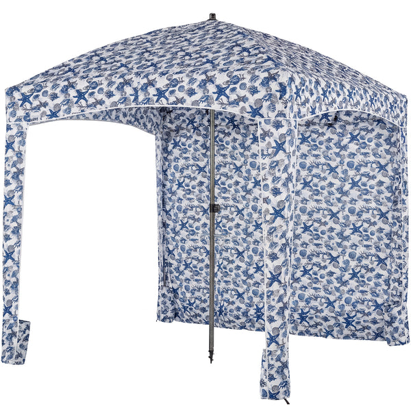 SHOUFTW Beach Cabana - 6 x 6 ft Cool Beach with Detachable Side Wall & Carry Bag, UPF 50+ for Beach, Camping, Park