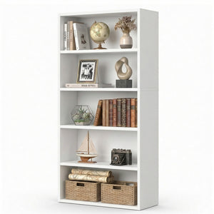 CONCETTA  Shelf Bookcase, Tall Floor Standing Open Bookshelf for Home Office and Living Room