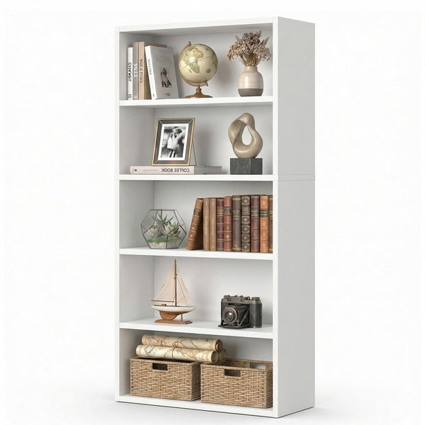CONCETTA  Shelf Bookcase, Tall Floor Standing Open Bookshelf for Home Office and Living Room