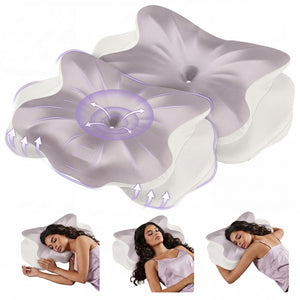 CONCETTA Contour Memory Foam Pillow,Includes Pillowcase, Ergonomic Neck and Shoulder Support Pillow for Side and Back Sleepers, Queen Size