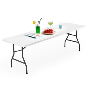 CONCETTA Outdoor Indoor Portable Folding Table, Heavy Duty Foldable Table, Carrying Handle for Camping Picnic