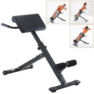 CONCETTA Roman Chair Hyperextension Bench, Adjustable Back Extension Machine with Foldable Design, Heavy Duty Frame for Glutes, Hamstrings & Core Workout
