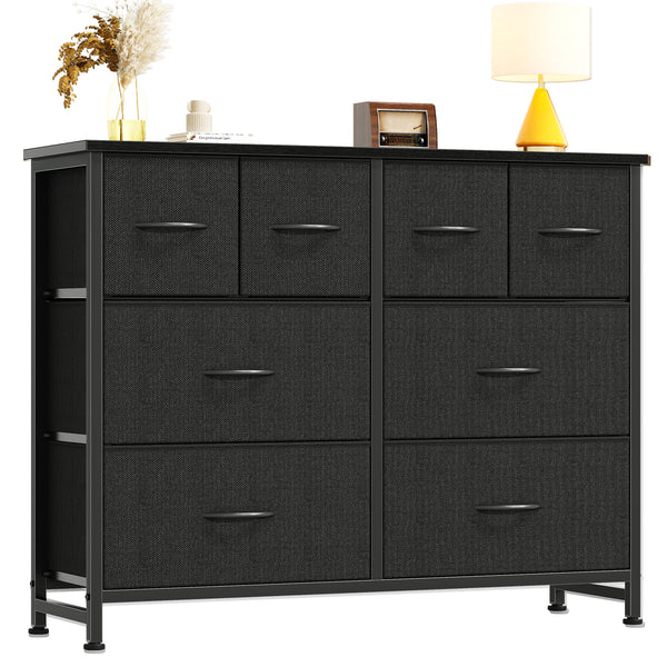 CONCETTA 8-Drawer Fabric Dresser, Wide Chest of Drawers, TV Stand for Bedroom, Living Room