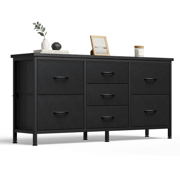 CONCETTA Storage TV Dresser, Metal Frames Resist Deformation, Adjustable Feet Prevent Tipping, Supports TV up to 55-80 inch, Suitable for Living Room