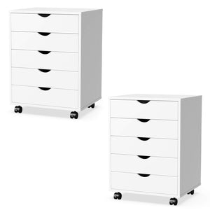 CONCETTA 5 Drawer Chest of Drawers, Wooden Dresser, Removable Storage Cabinet, Can be placed under Desk, Suitable for Home, Office