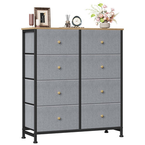 CONCETTA 8-Drawer Fabric Dresser, Storage Organizer Cabinet for Living Room, Bedroom, Office