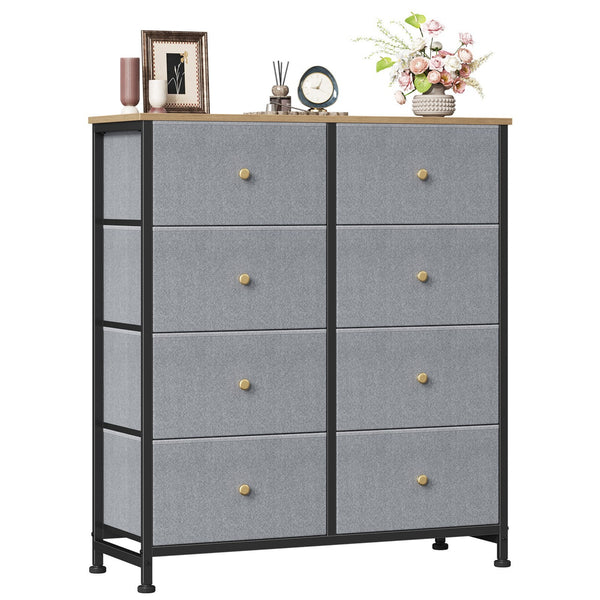 CONCETTA 8-Drawer Fabric Dresser, Storage Organizer Cabinet for Living Room, Bedroom, Office