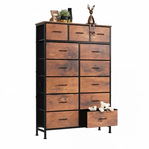 CONCETTA 13-Drawer Fabric Dresser, Tall Storage Tower Organizaton for Bedroom, Closet, Living Room