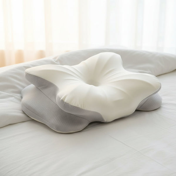 CONCETTA Contour Memory Foam Pillow,Includes Pillowcase, Ergonomic Neck and Shoulder Support Pillow for Side and Back Sleepers, Queen Size