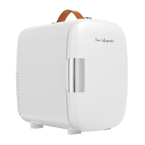 CONCETTA Mini Refrigerator 4L/7 Can, Compact Small Fridge, Cosmetics Cooler for RV Use, Skincare, Food, Drinks
