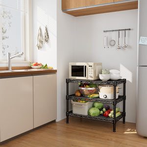 Metal Wire Storage Rack, Heavy-Duty Shelving Unit for Kitchen and Bathroom Organization