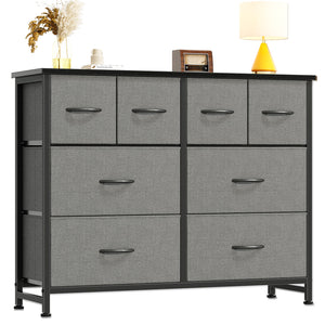 CONCETTA 8-Drawer Fabric Dresser, Wide Chest of Drawers, TV Stand for Bedroom, Living Room