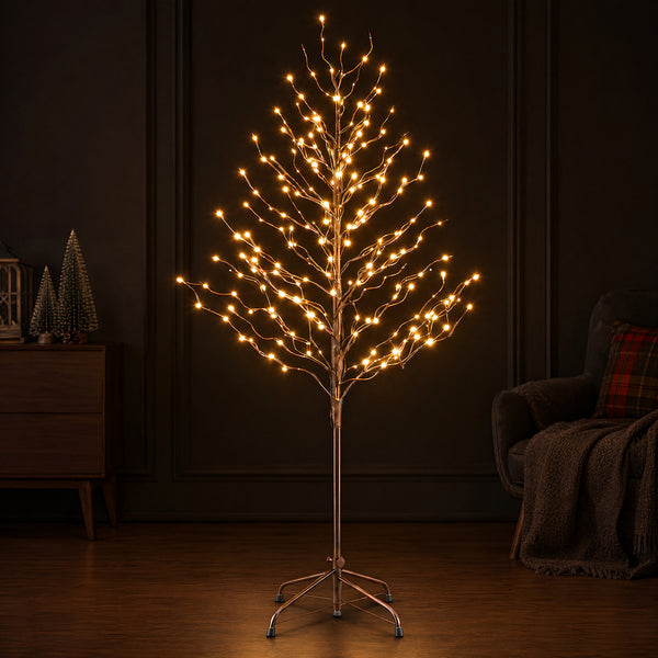 CONCETTA Lighted Star Tree, Christmas Tree with Warm White LED Lights, Adjustable Branches for Indoor Outdoor Yard Porch Decor