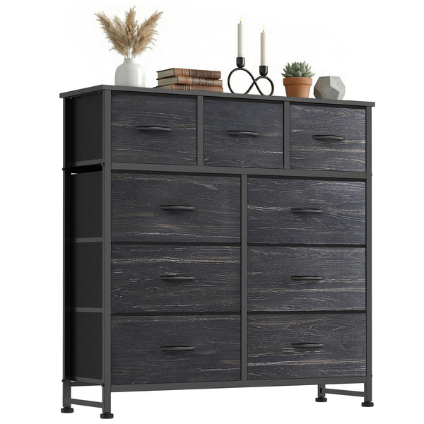 CONCETTA 9-Drawer Fabric Dresser, TV Cabinet Sideboard, Storage Organizer Cabinet for Living Room, Bedroom, Office