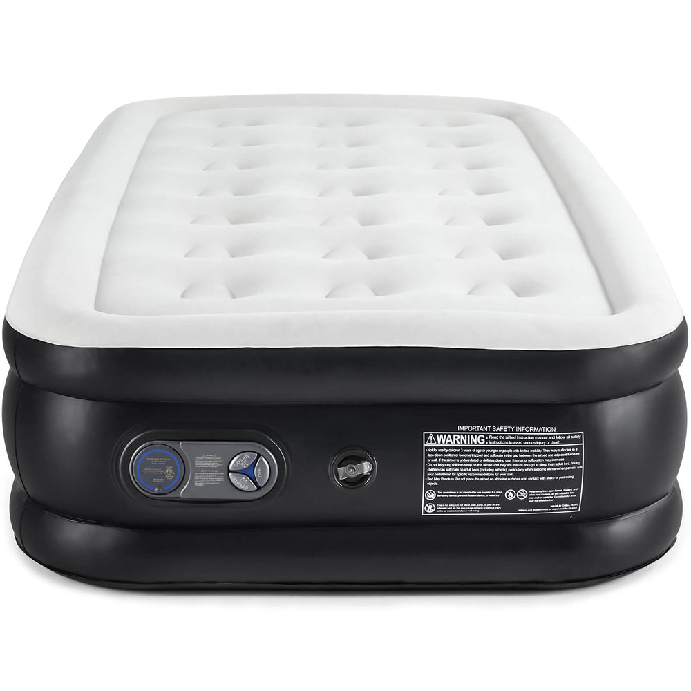 CONCETTA Portable inflatable blow up mattress air bed with built-in high capacity air pump, double height