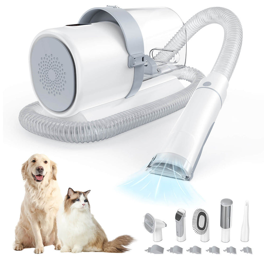 JOINSUN Vacuum Pet Grooming Kit 5 in 1-Professional Clippers, Mulifunctional Grooming Tools for Dogs Cats and Other Animals
