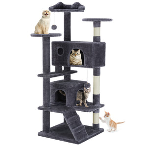 CONCETTA Cat Tree Tower, Multi-Level Cat Tree for Large Cats, Kitty, Pet House with 2 Condo, Scratching Post
