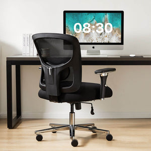 CONCETTA Ergonomic Home Office Adjustable Lumbar Support and Wheels, 3D Armrest, Wide Heavy Duty Computer Task Chairs for Adults