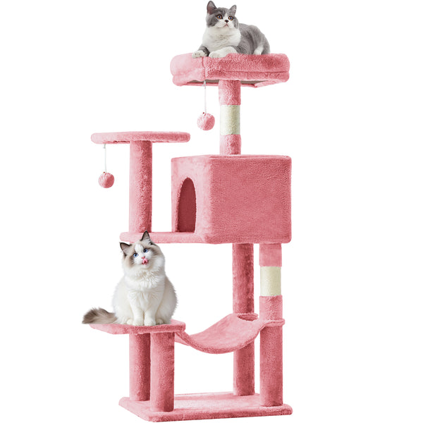 CONCETTA 44in Multi Level Cat Tree Tower,Cat Scratching Posts with Large Top Perch and Hammock