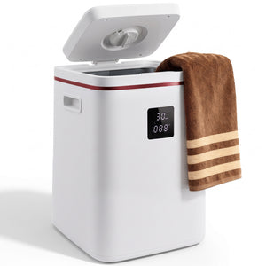 SHOUFTW 23L Freestanding Heated Towel Warmer for Bathroom, Luxury Towel Warmer with Stainless Steel Interior, 20/40/60 Min Timer, Auto Shut-Off for Towels, Robes & Blankets