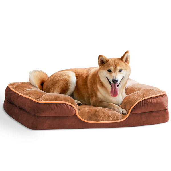 JOINSUN Orthopedic Dog Bed, Large Pet Sofa Bed with Egg Crate Foam Support, Machine Washable Cover, Breathable and Soft Puppy Bed for Large, Medium and Small Dogs