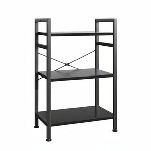 CONCETTA Bookshelf Small Industrial Storage Shelf & Shelves, Metal Bookcase for Home Office, Living Room, Bedroom