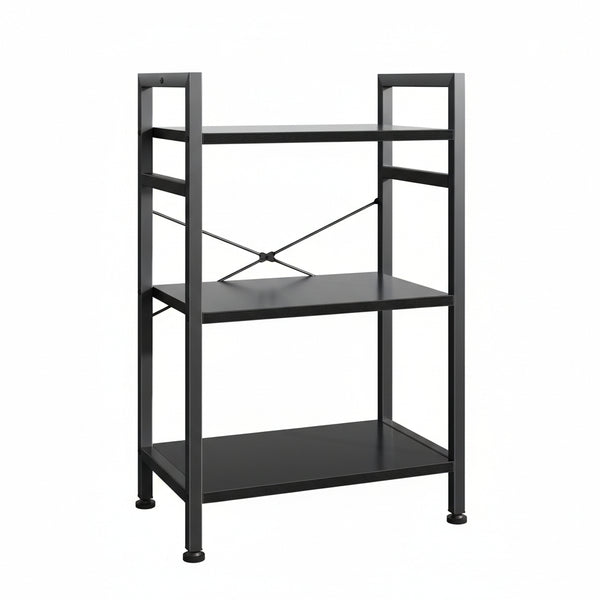 CONCETTA Bookshelf Small Industrial Storage Shelf & Shelves, Metal Bookcase for Home Office, Living Room, Bedroom