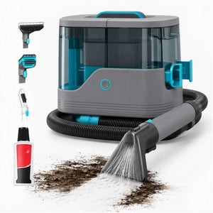 SHOUFTW Carpet Cleaner Machine, 13KPA Portable Deep Spot Cleaner with 3 Brushes Steam Strong Suction 1.5L Large Tank Capacity for Couch, Curtain, Carpet, Car