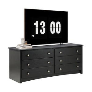 CONCETTA 6-Drawer Double Dresser for Bedroom, Wide Chest of Drawers, Bedroom Storage Furniture