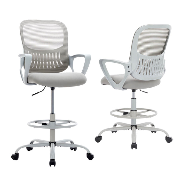 CONCETTA Tall Office Chair for Standing Desk with Adjustable Foot Ring,Counter Height Office Chairs