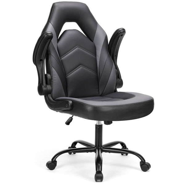 CONCETTA Ergonomic Leather Gaming Chair-Office Desk PU Leather Chair -up Armrests, Swivel Task Chair Adjustable Height for Adults Teens Kids