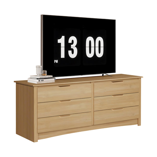 CONCETTA 6-Drawer Double Dresser for Bedroom, Wide Chest of Drawers, Bedroom Storage Furniture