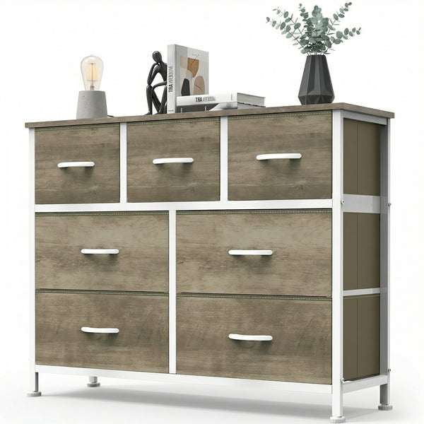 CONCETTA 7-Drawer Fabric Storage Cabinet for Adults, TV Cabinet Sideboard, Organizer Furniture for Living Room, Office, Kitchen, Hallway