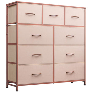 CONCETTA 9-Drawer Fabric Dresser, TV Cabinet Sideboard, Storage Organizer Cabinet for Living Room, Bedroom, Office