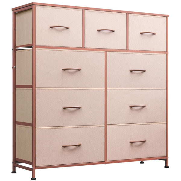 CONCETTA 9-Drawer Fabric Dresser, TV Cabinet Sideboard, Storage Organizer Cabinet for Living Room, Bedroom, Office