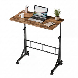 CONCETTA Adjustable Height Mobile Standing Desk with Wheels, 16"x31.5" Small Rolling Computer Desk for Home Office