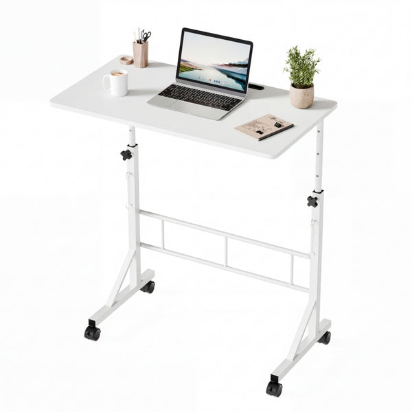 CONCETTA Adjustable Height Mobile Standing Desk with Wheels, 16"x31.5" Small Rolling Computer Desk for Home Office