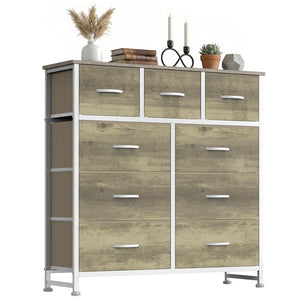 CONCETTA 9-Drawer Fabric Dresser, TV Cabinet Sideboard, Storage Organizer Cabinet for Living Room, Bedroom, Office