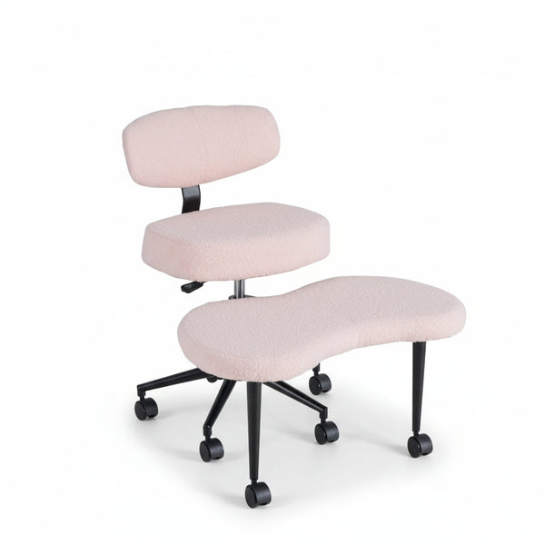 CONCETTA Meditation Cross Legged Chair PRO, Featuring Mobile Casters and 360° Swivel Design, Adjustable Backrest Relieves Pressure for Home Office, Personal Meditation Space