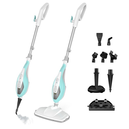 CONCETTA Steam Mop 1550W, Detachable Handheld Cleaner with 16FT Cord, 2 Washable Pads, Multi-Purpose for Hardwood, Carpet, Tile, Grout, Windows,