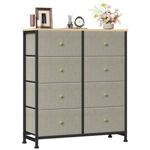 CONCETTA 8-Drawer Fabric Dresser, Storage Organizer Cabinet for Living Room, Bedroom, Office