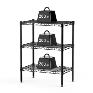 Metal Wire Shelving Unit, Adjustable Storage Rack for Kitchen, Garage, or Living Room,
