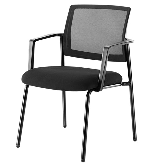 CONCETTA Mesh Back Arm Upholstered Fabric, Sturdy Metal Stacking Chairs, Easy to Use and Store, Outdoor and Indoor, for Home