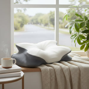 CONCETTA Contour Memory Foam Pillow,Includes Pillowcase, Ergonomic Neck and Shoulder Support Pillow for Side and Back Sleepers, Queen Size