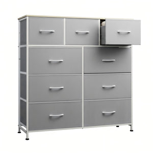 CONCETTA 9-Drawer Fabric Dresser, TV Cabinet Sideboard, Storage Organizer Cabinet for Living Room, Bedroom, Office