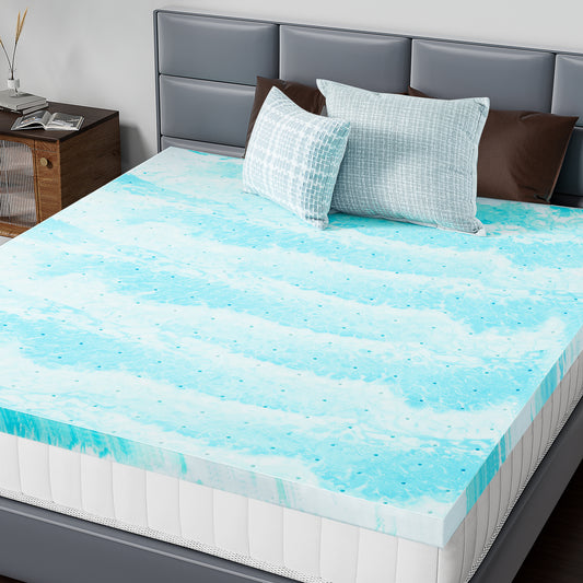CONCETTA Mattress Topper Full - 2 Inch Gel Memory Foam Mattress Topper Full Size for Back Pain