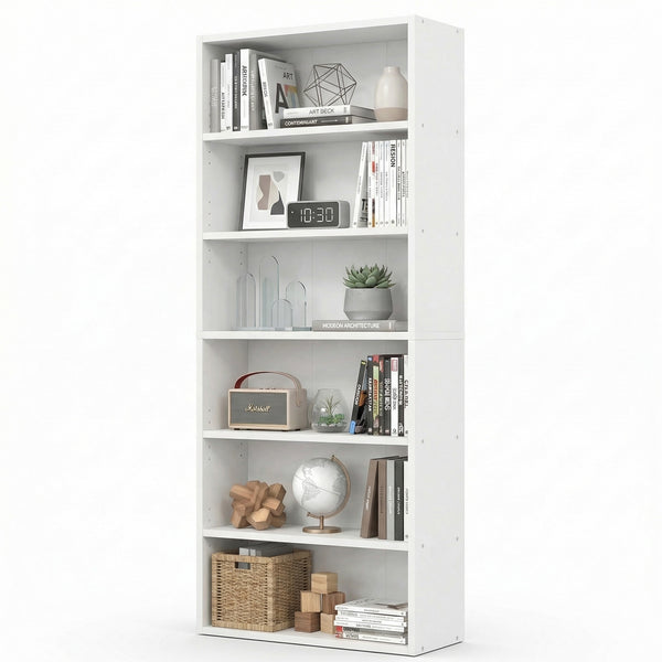 CONCETTA  Shelf Bookcase, Tall Floor Standing Open Bookshelf for Home Office and Living Room