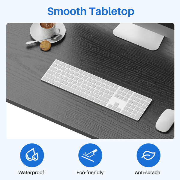 CONCETTA Computer Desk, Simple Writing Desk for Home Office, Small Gaming Desk for Bedroom, Compact Office Desk Table
