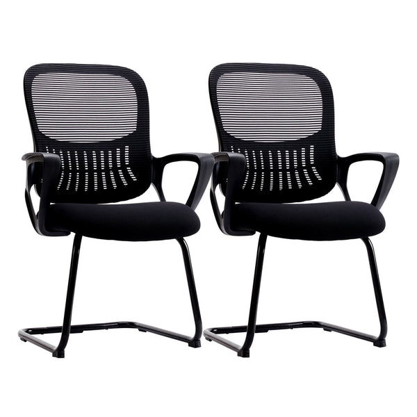 CONCETTA Ergonomic office chair - with storage basket, no wheels, breathable back, suitable for office, bedroom, living room.
