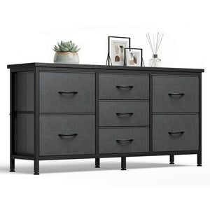 CONCETTA Storage TV Dresser, Metal Frames Resist Deformation, Adjustable Feet Prevent Tipping, Supports TV up to 55-80 inch, Suitable for Living Room